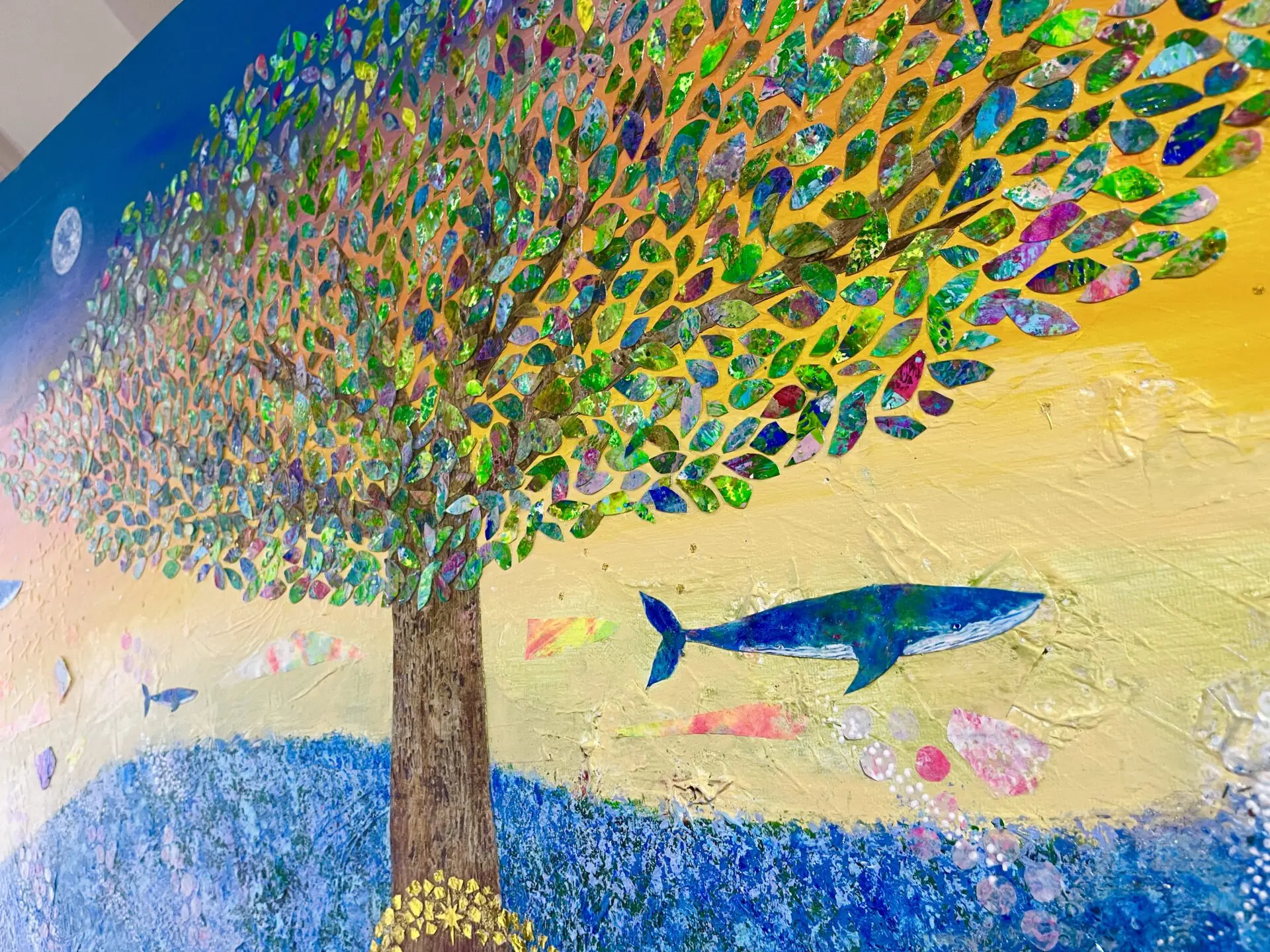 【絵画】ネイチャーアート「砂イソギンチャクとクラカケトラギス」原画 Facebook